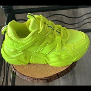 Neon Green Women Sneakers